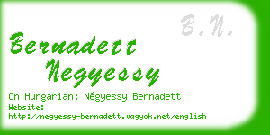 bernadett negyessy business card