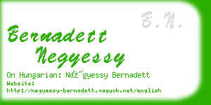 bernadett negyessy business card